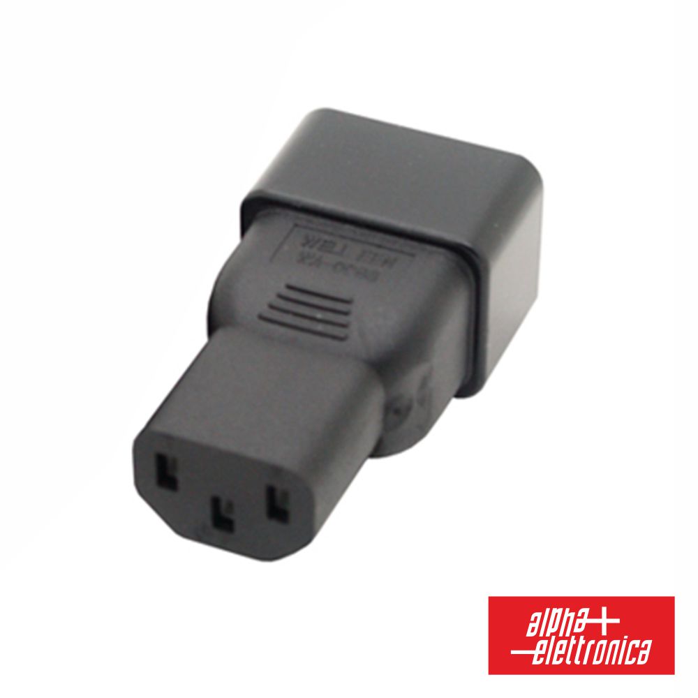 Ficha  Adaptadora IEC C13 Fêmea / IEC C20 Macho